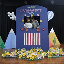 Celebration of Grandparents day in Royal Global School